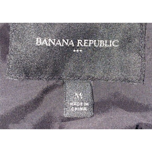 Banana Republic Black Diamond Quilted Puffer Bomber Jacket Men’s M - Picture 4 of 12